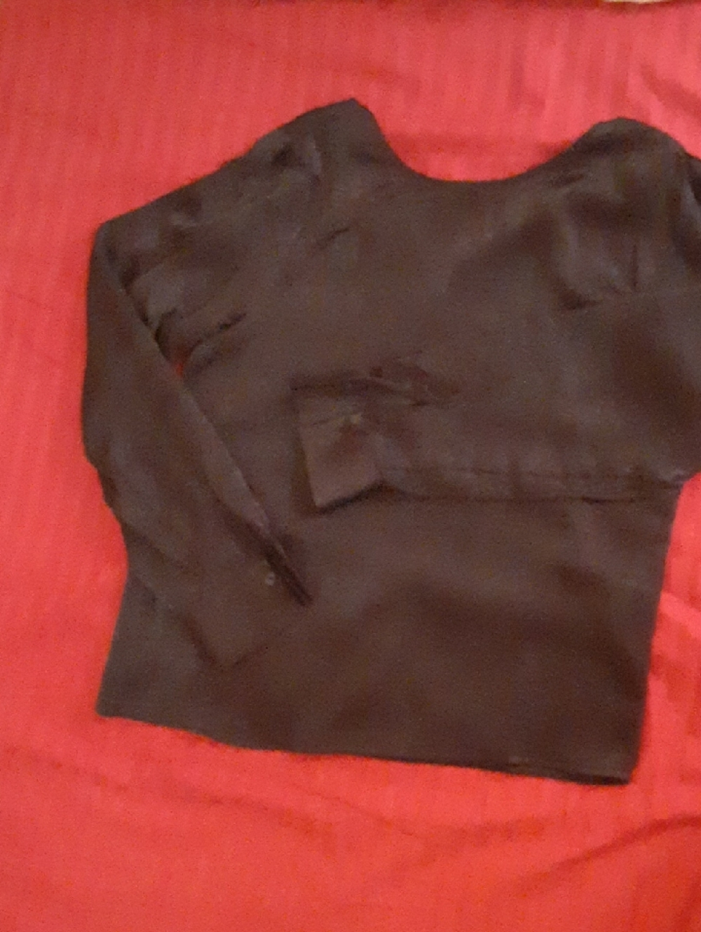 Banana Republic Black Shiny Crewneck Top, Long Sleeves, Chic